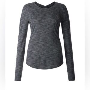Lululemon 5 Mile Long Sleeve EUC Heathered Black Size 6-8